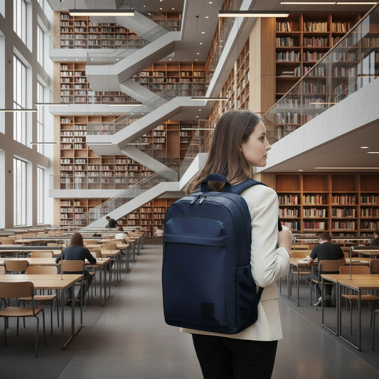 Mochila Juvenil Pittford Azul porta notebook Saxoline