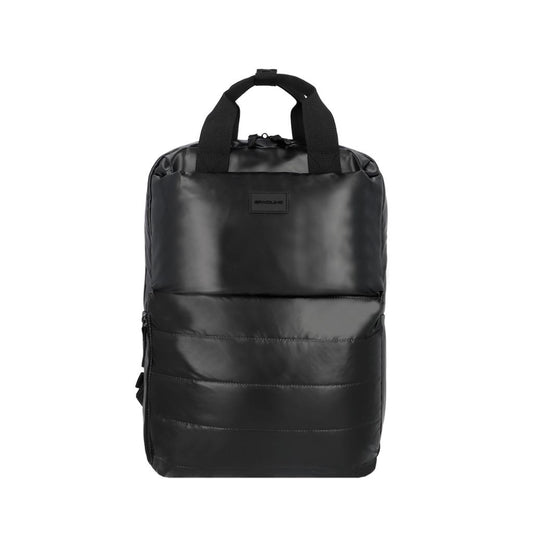 Combo Mochila Puffer Camber Negra 18 Lts Saxoline + Mochila Jane Negra Llaima.
