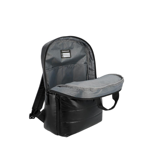 Combo Mochila Puffer Camber Negra 18 Lts Saxoline + Mochila Jane Negra Llaima.