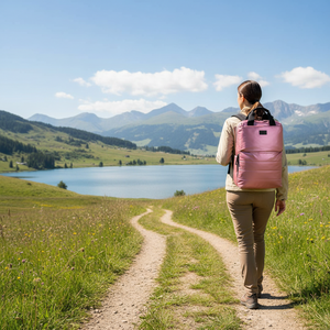 Mochila Puffer Saxoline Camber Rosado 18 L
