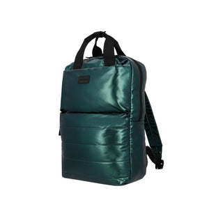 Combo 2 Mochilas Puffer Saxoline Camber  18 L Color Verde y Blanca