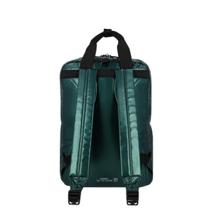 Combo 2 Mochilas Puffer Saxoline Camber  18 L Color Verde y Blanca