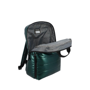 Combo 2 Mochilas Puffer Saxoline Camber  18 L Color Verde y Blanca