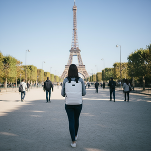 Mochila Puffer Saxoline Camber Blanca 18 L