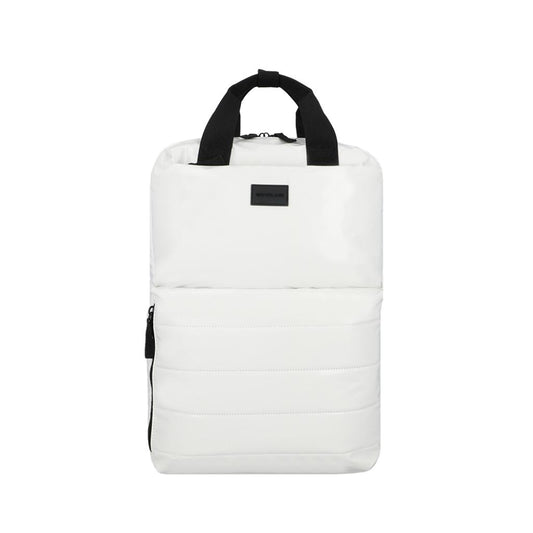 Combo Mochila Puffer Camber Blanca 18 Lts Saxoline + Mochila Jane Café Llaima