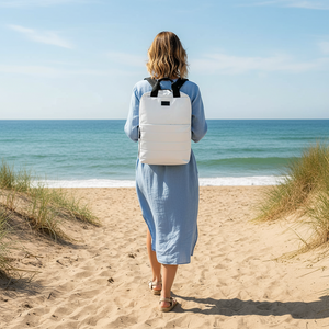 Combo 2 Mochilas Puffer Saxoline Camber  18 L Color Verde y Blanca