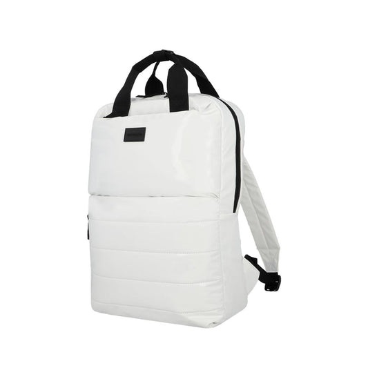 Combo Mochila Puffer Camber Blanca 18 Lts Saxoline + Mochila Jane Café Llaima