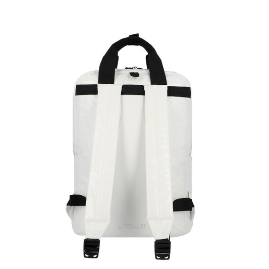 Combo Mochila Puffer Camber Blanca 18 Lts Saxoline + Mochila Jane Café Llaima