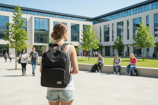 Combo 2 Mochilas Saxoline Collins 20 L Color Negra y Beige