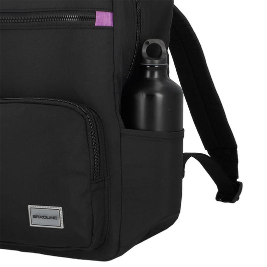 Combo Mochila Saxoline Collins Negra 20 L + Botella de Agua Térmica Buffer 700ml con 4 Tapas