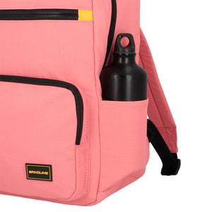 Combo Botella Plegable Gout 700Ml Negra y Mochila Saxoline Collins Rosada 20L