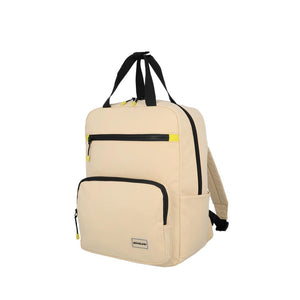 Combo: Bolso Duffel 40L - Large. Saxoline Nyla Brown + Mochila Saxoline Collins Beige 20 L