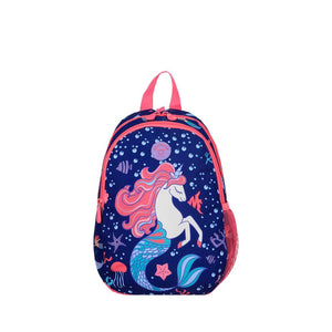Combo Mochila Saxoline Homeschool 13Lt Sirena Azul y Vaso Yogurt Zootopia