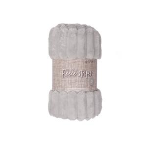 Manta Fleece Stripes 125x150cm Gris