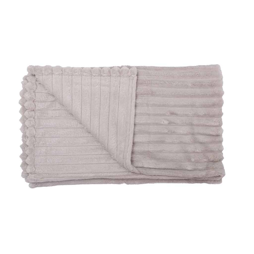 Manta Fleece Stripes 125x150cm Gris