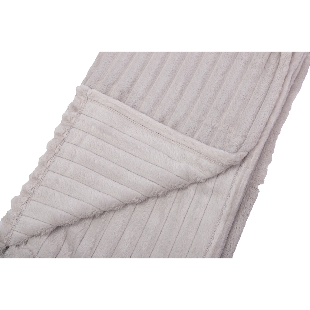Manta Fleece Stripes 125x150cm Gris