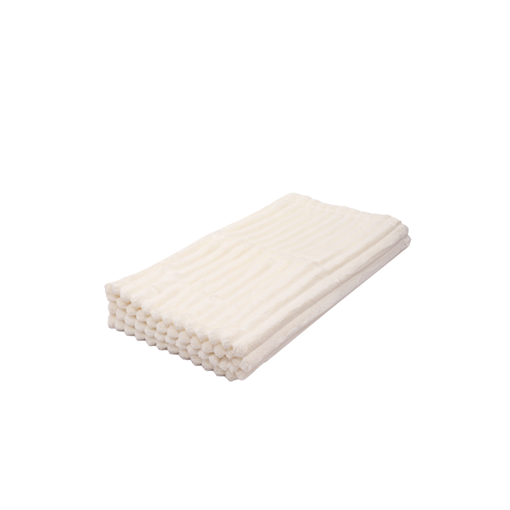 Manta Fleece Stripes 125x150cm Ecru
