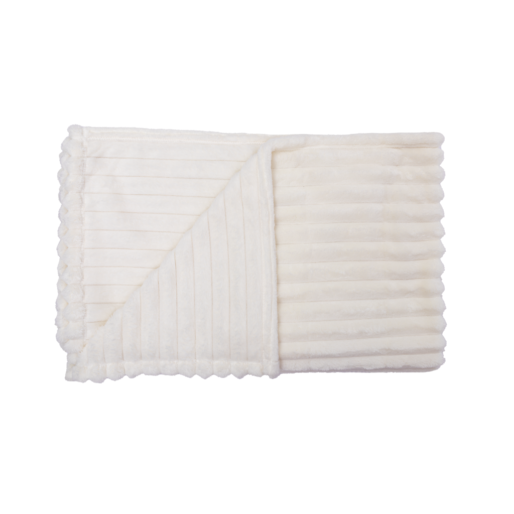 Manta Fleece Stripes 125x150cm Ecru