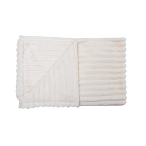 Combo Cubrecama Quilt Reversible 2 Plazas Queen Deluxe Grey + Manta Fleece Stripes 125x150cm Ecru