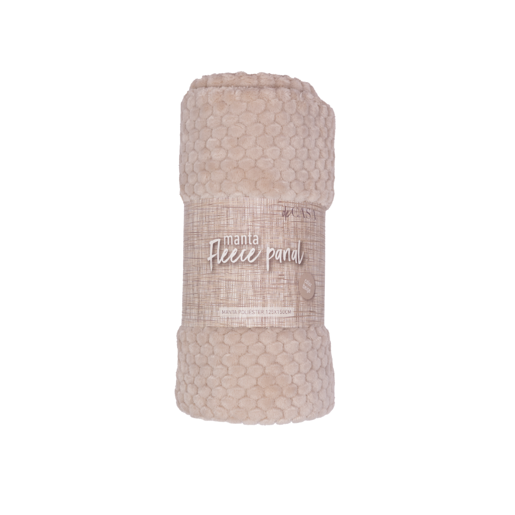Manta Fleece Panal 125x150cm Beige