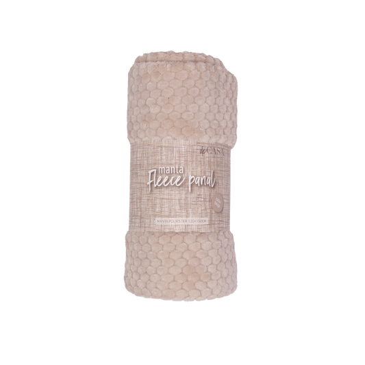 Manta Fleece Panal 125x150cm Beige