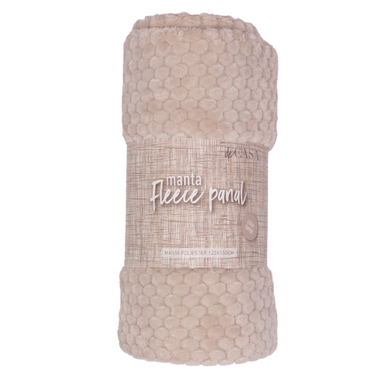 Manta Fleece Panal 125x150cm Beige