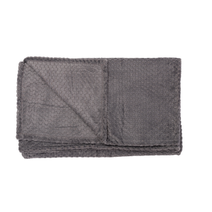 Manta Fleece Panal 125x150cm Gris Oscuro