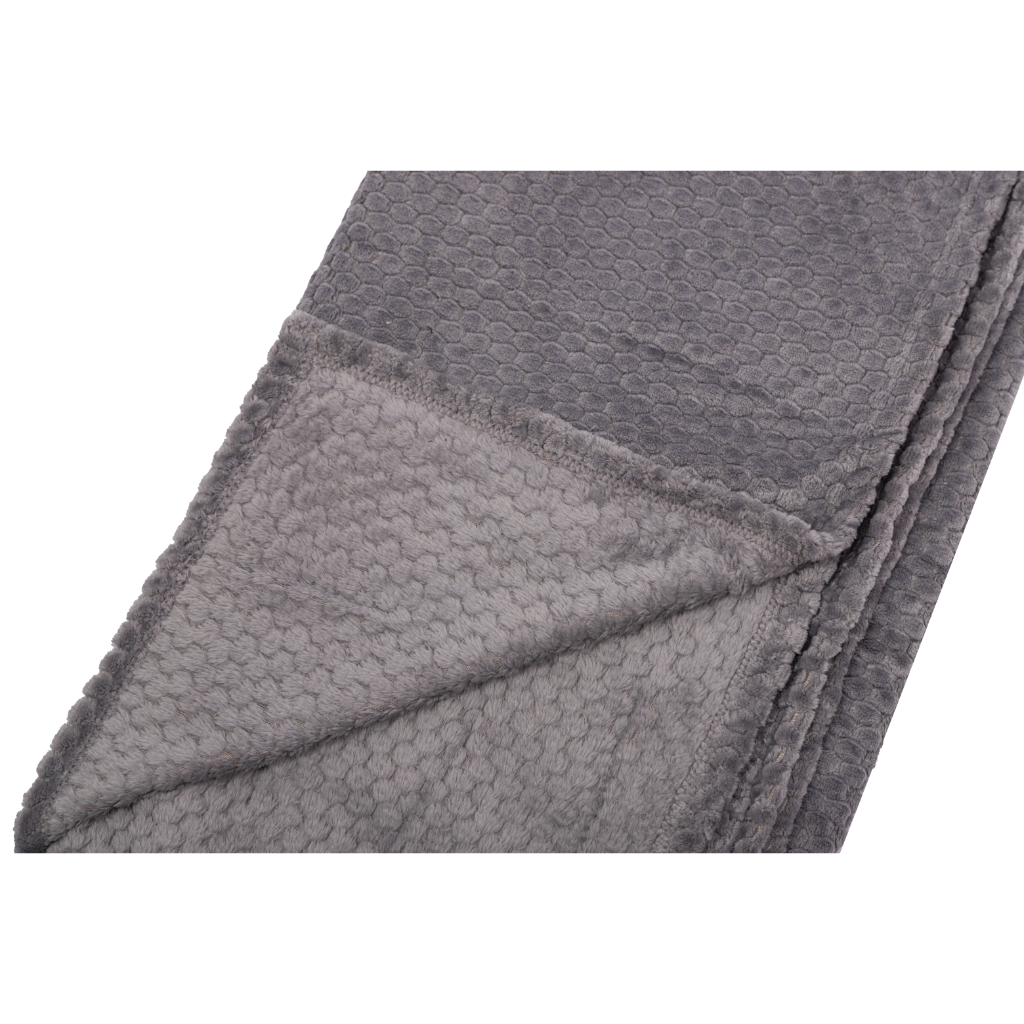 Manta Fleece Panal 125x150cm Gris Oscuro