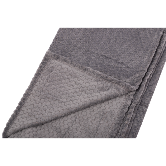 Manta Fleece Panal 125x150cm Gris Oscuro