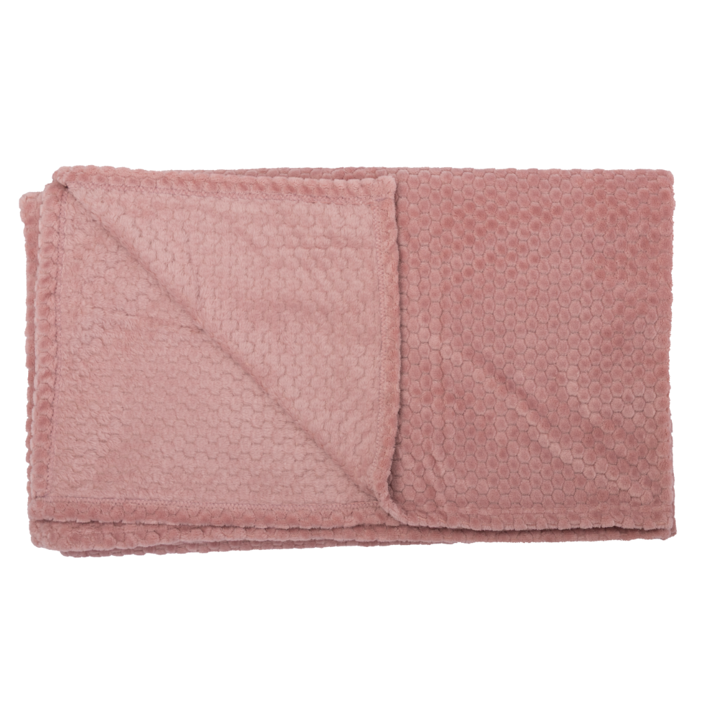 Manta Fleece Panal 125x150cm Rosado
