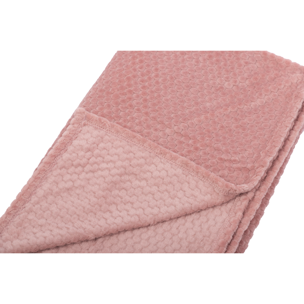 Manta Fleece Panal 125x150cm Rosado