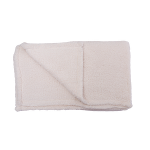 Manta Sherpa Ecru + Pantufla Oliva Llaima