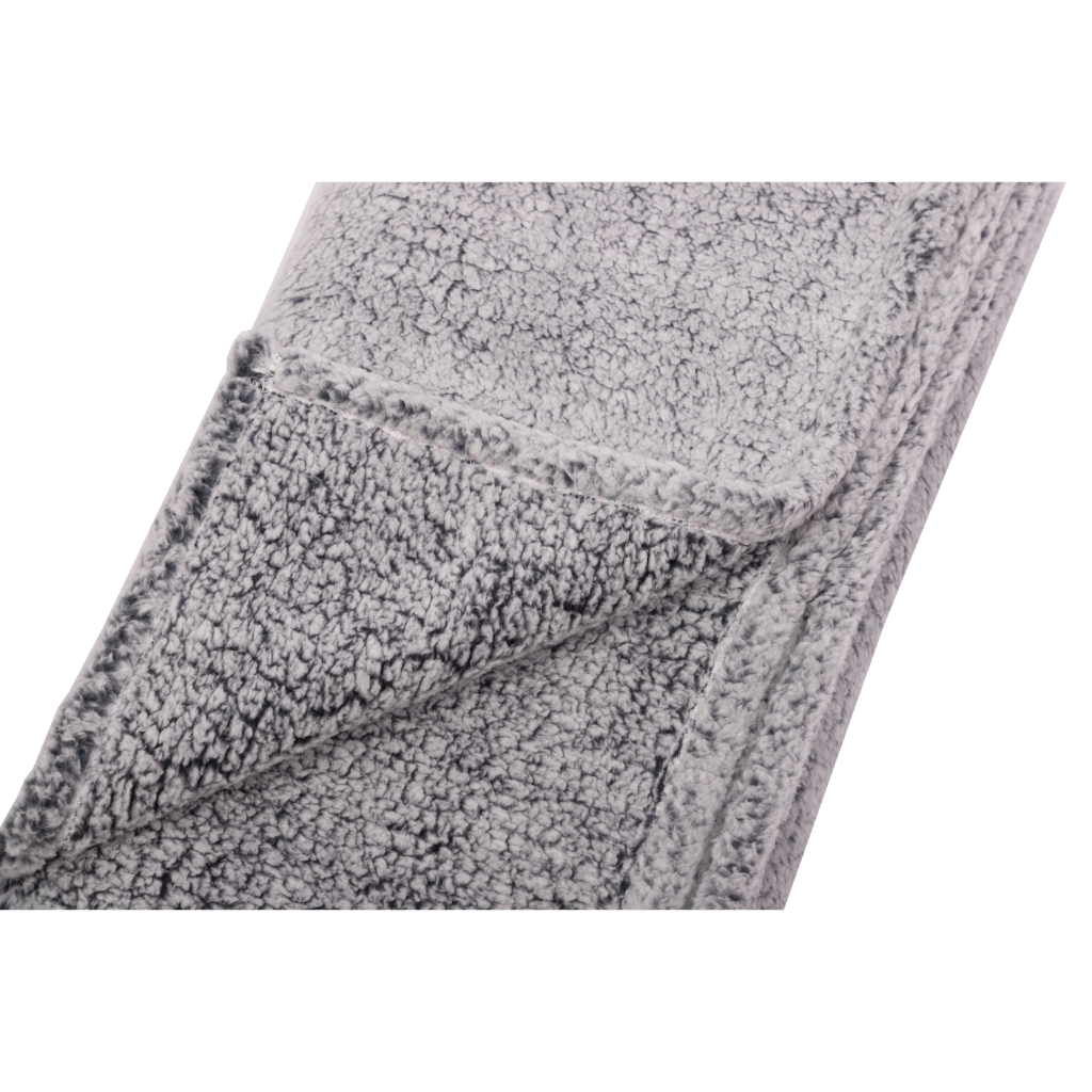 Manta Sherpa 125x150cm Gris Jaspeado