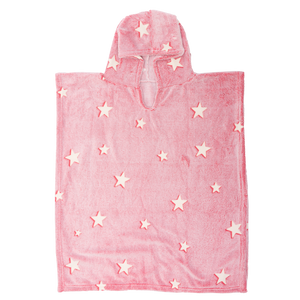 Poncho Manta Que Brilla en la Oscuridad Rosado