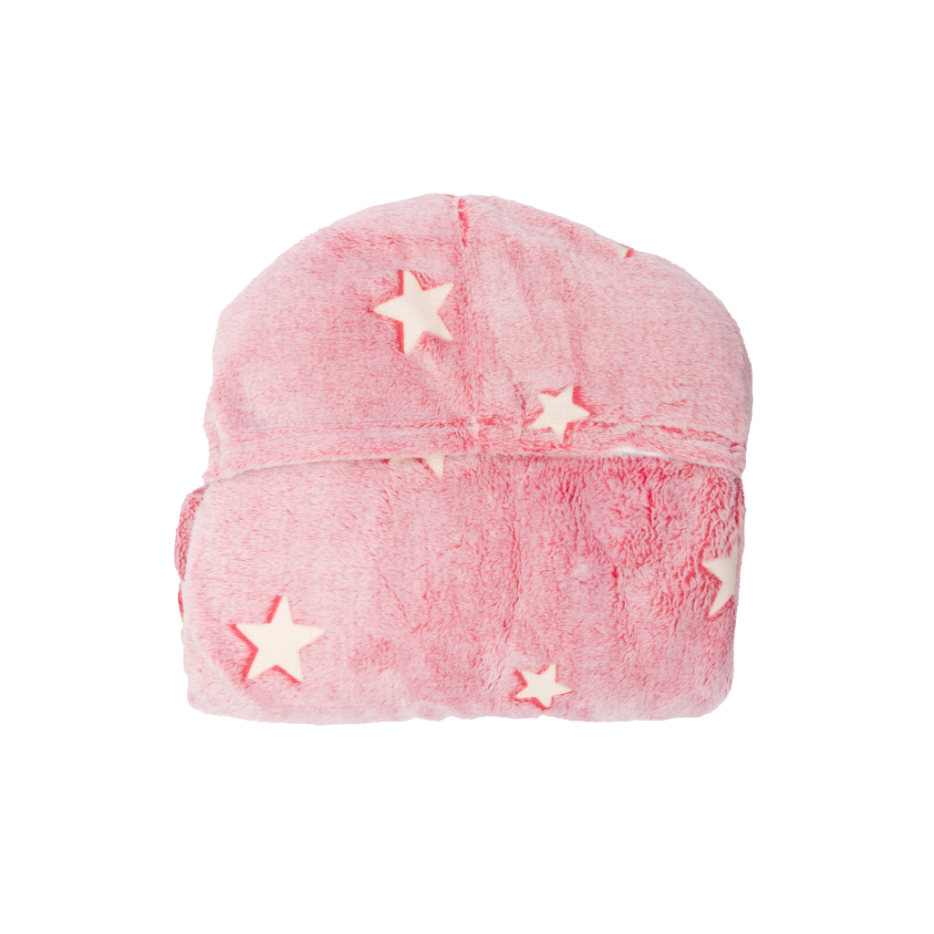 Poncho Manta Que Brilla en la Oscuridad Rosado