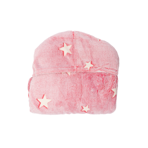 Poncho Manta Que Brilla en la Oscuridad Rosado