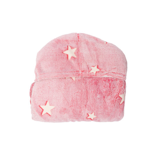 Poncho Manta Que Brilla en la Oscuridad Rosado