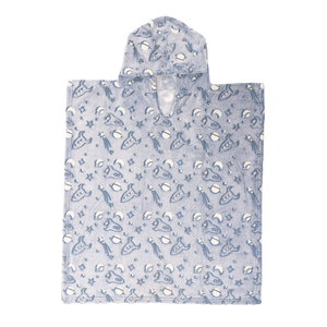 Poncho Manta Que Brilla en la Oscuridad Azul