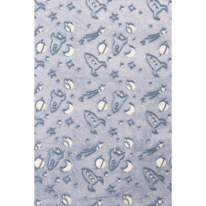 Poncho Manta Que Brilla en la Oscuridad Azul