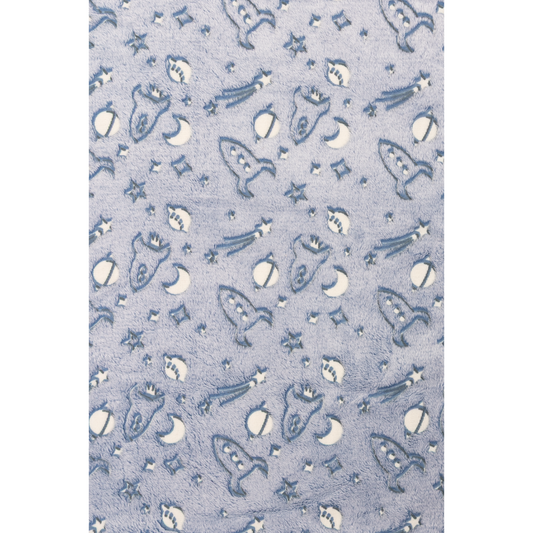 Poncho Manta Que Brilla en la Oscuridad Azul