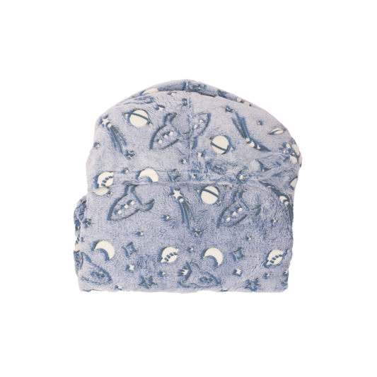 Poncho Manta Que Brilla en la Oscuridad Azul