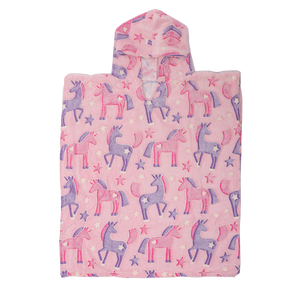 Poncho Manta Que Brilla en la Oscuridad Rosa
