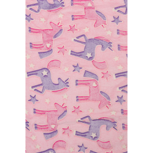 Poncho Manta Que Brilla en la Oscuridad Rosa