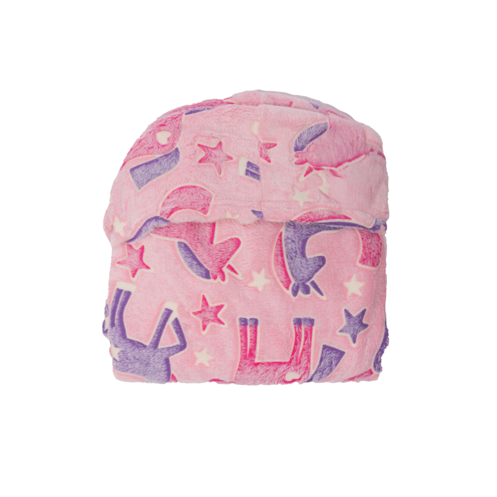 Poncho Manta Que Brilla en la Oscuridad Rosa