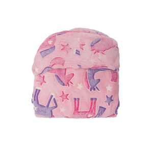 Poncho Manta Que Brilla en la Oscuridad Rosa