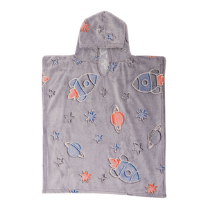 Poncho Manta Que Brilla en la Oscuridad Gris