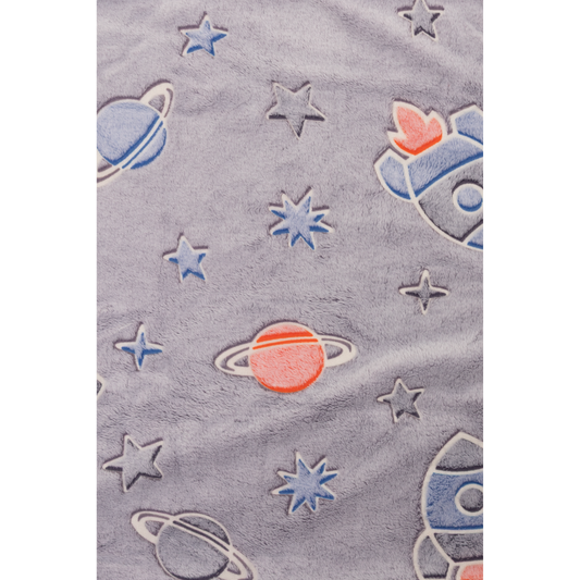 Poncho Manta Que Brilla en la Oscuridad Gris