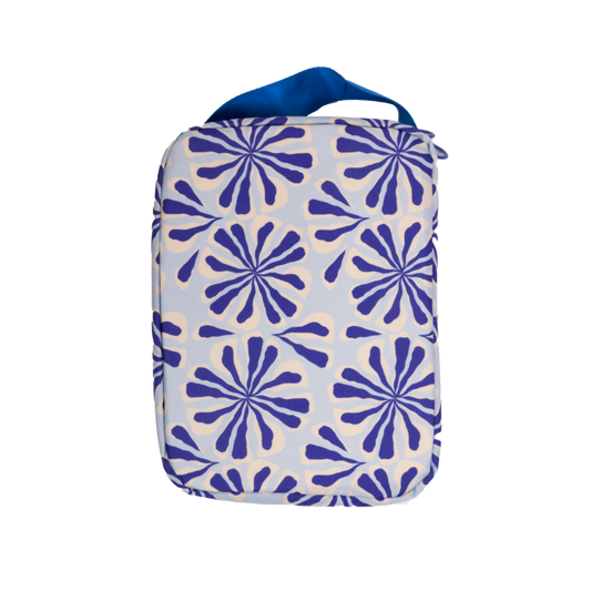 Combo Organizador de Viaje Cosmetiquero 24cm x 18cm Gout Aqua y Toalla de Playa Redonda 150 cm Colores surtidos.