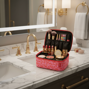 Combo 1 Bolso Duffel Saxoline Nyla 40L Lila + 1 Cosmetiquero Gout Rosado