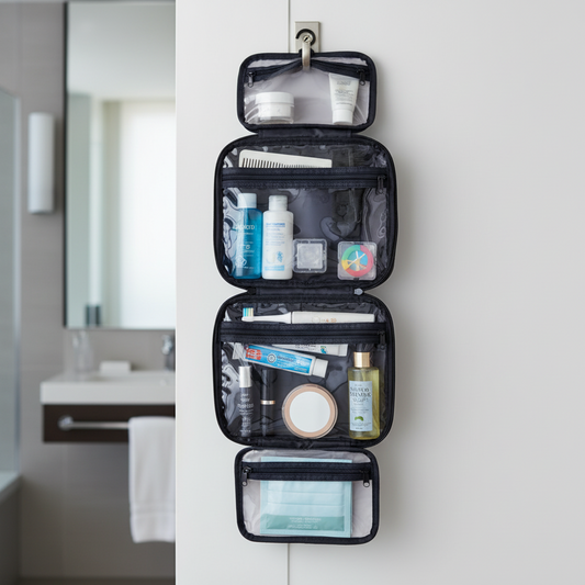 Neceser y Organizador para viaje. 28cm x 23cm. Maletin Gout Azul